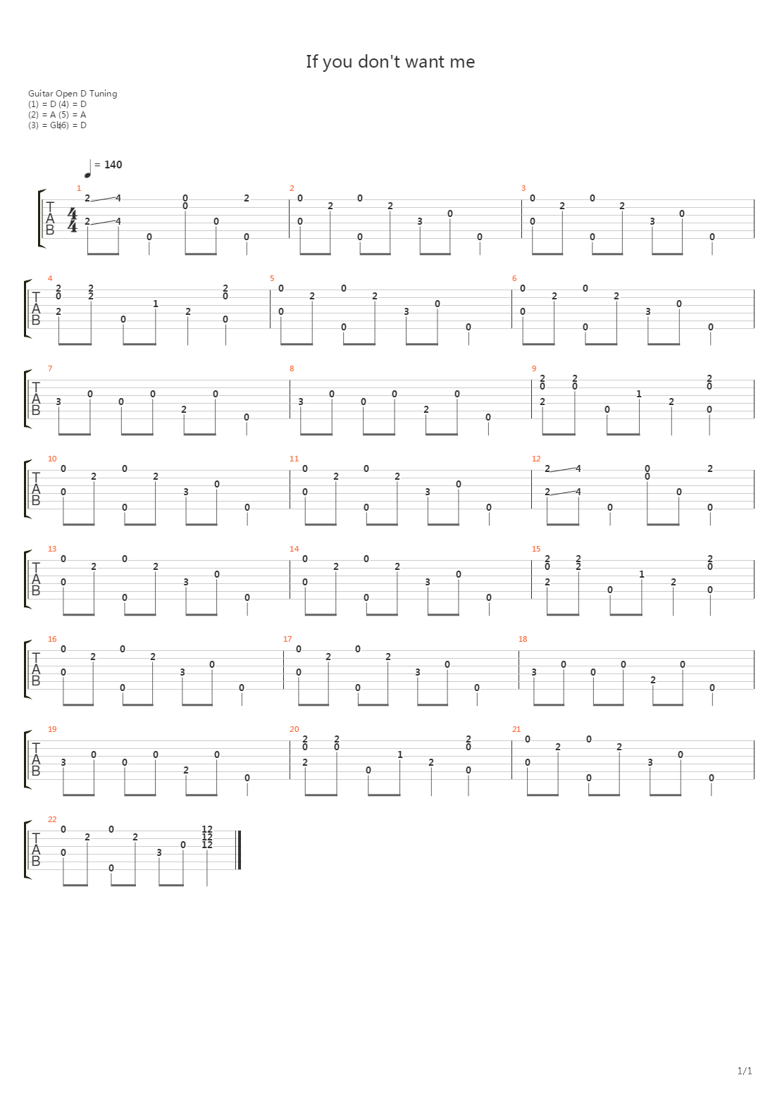 If You Dont Want Me吉他谱