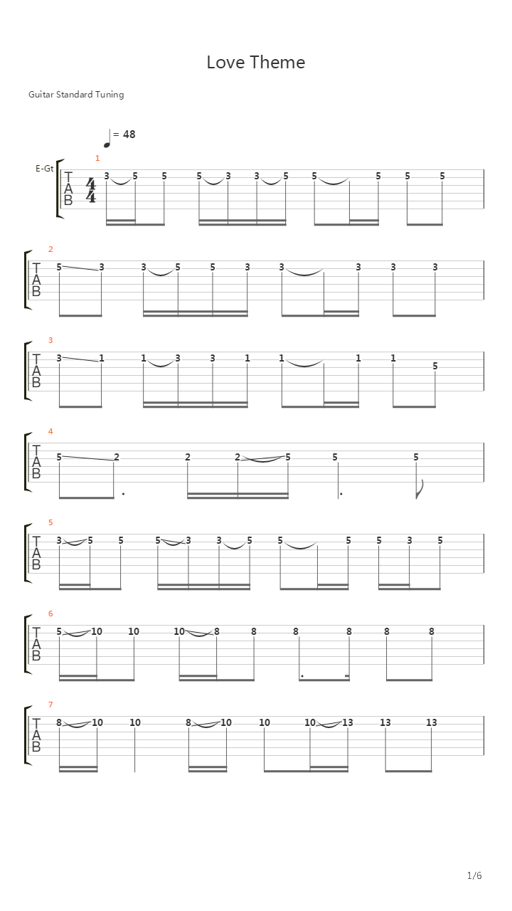 Love Theme吉他谱