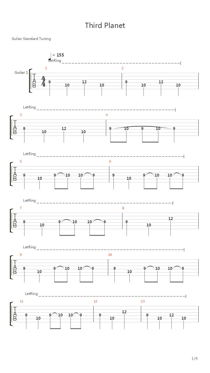 3rd Planet吉他谱
