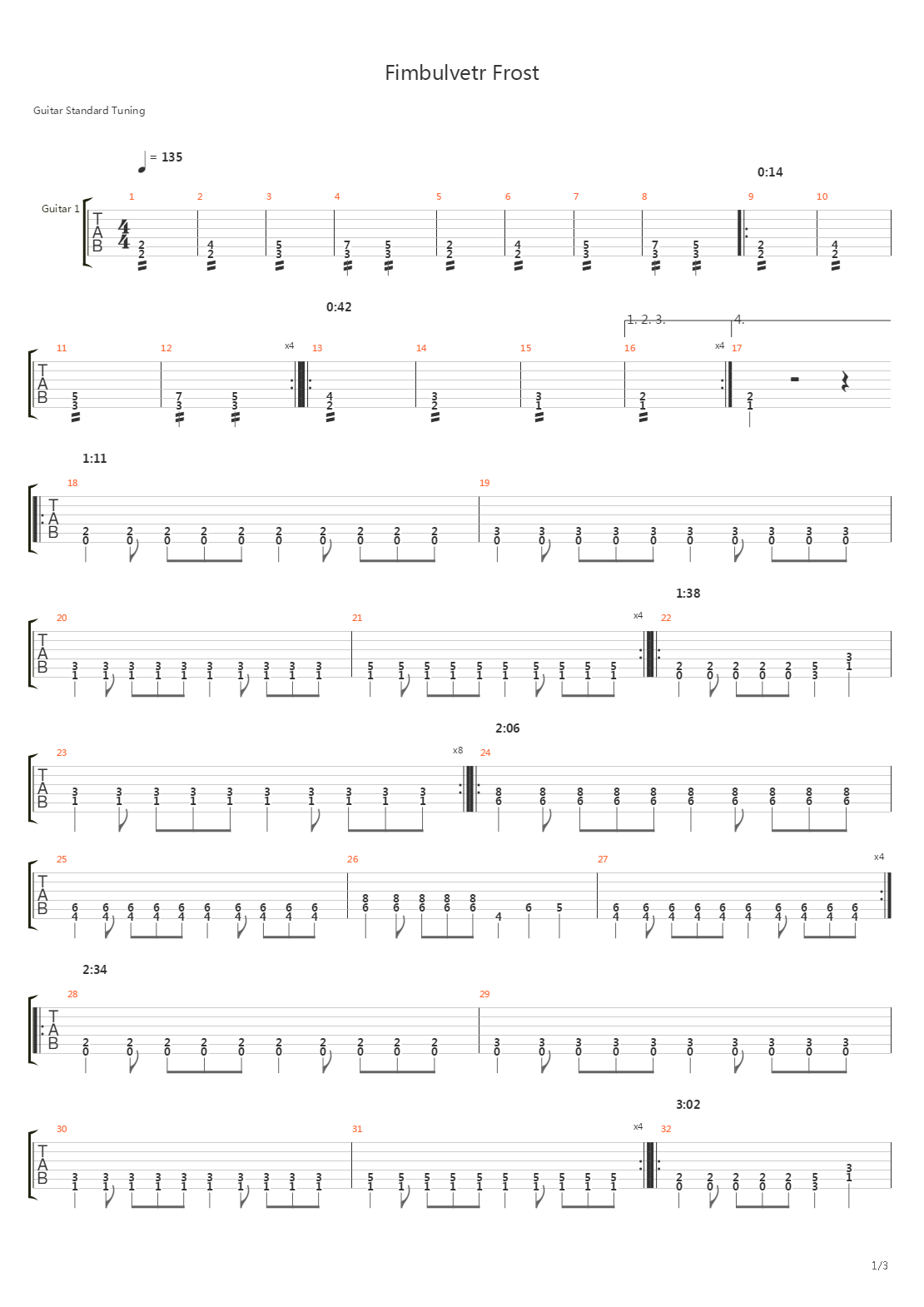 Fimbulvetr Frost吉他谱