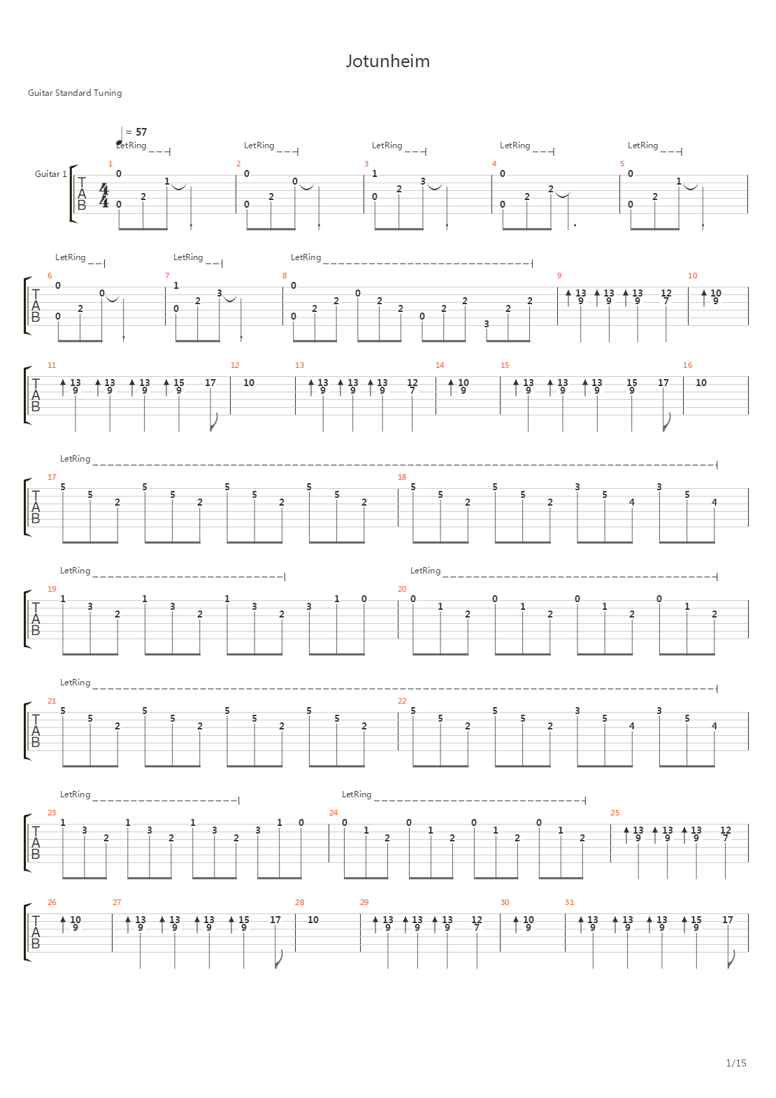 Jotunheim吉他谱