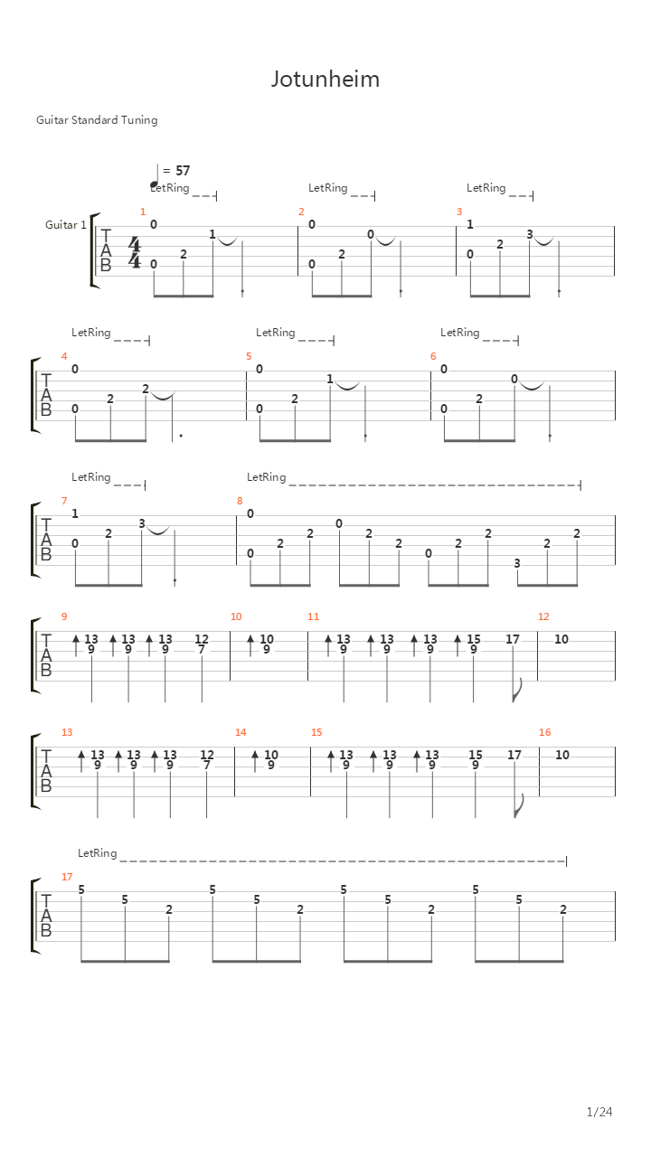 Jotunheim吉他谱