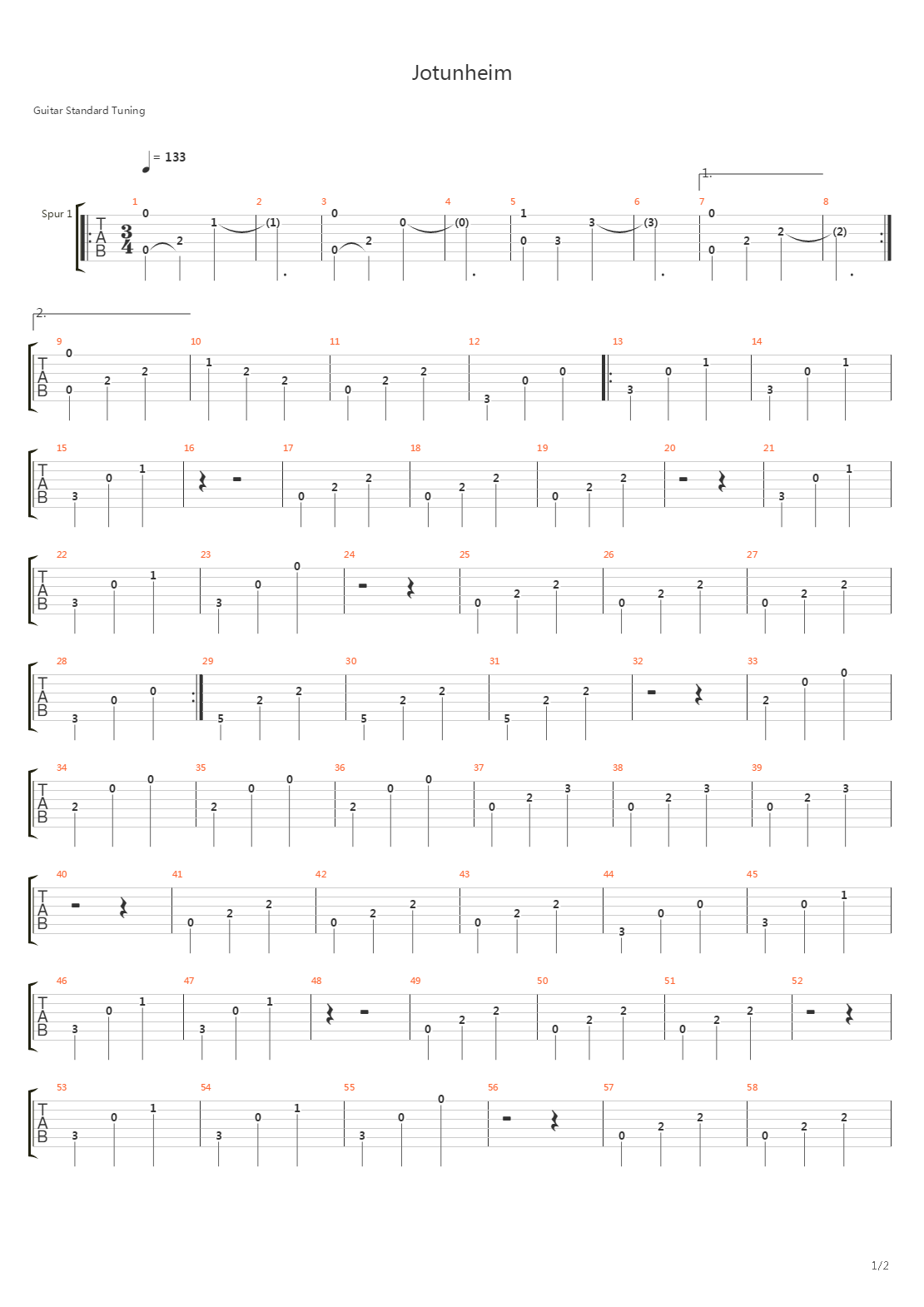 Jotunheim吉他谱