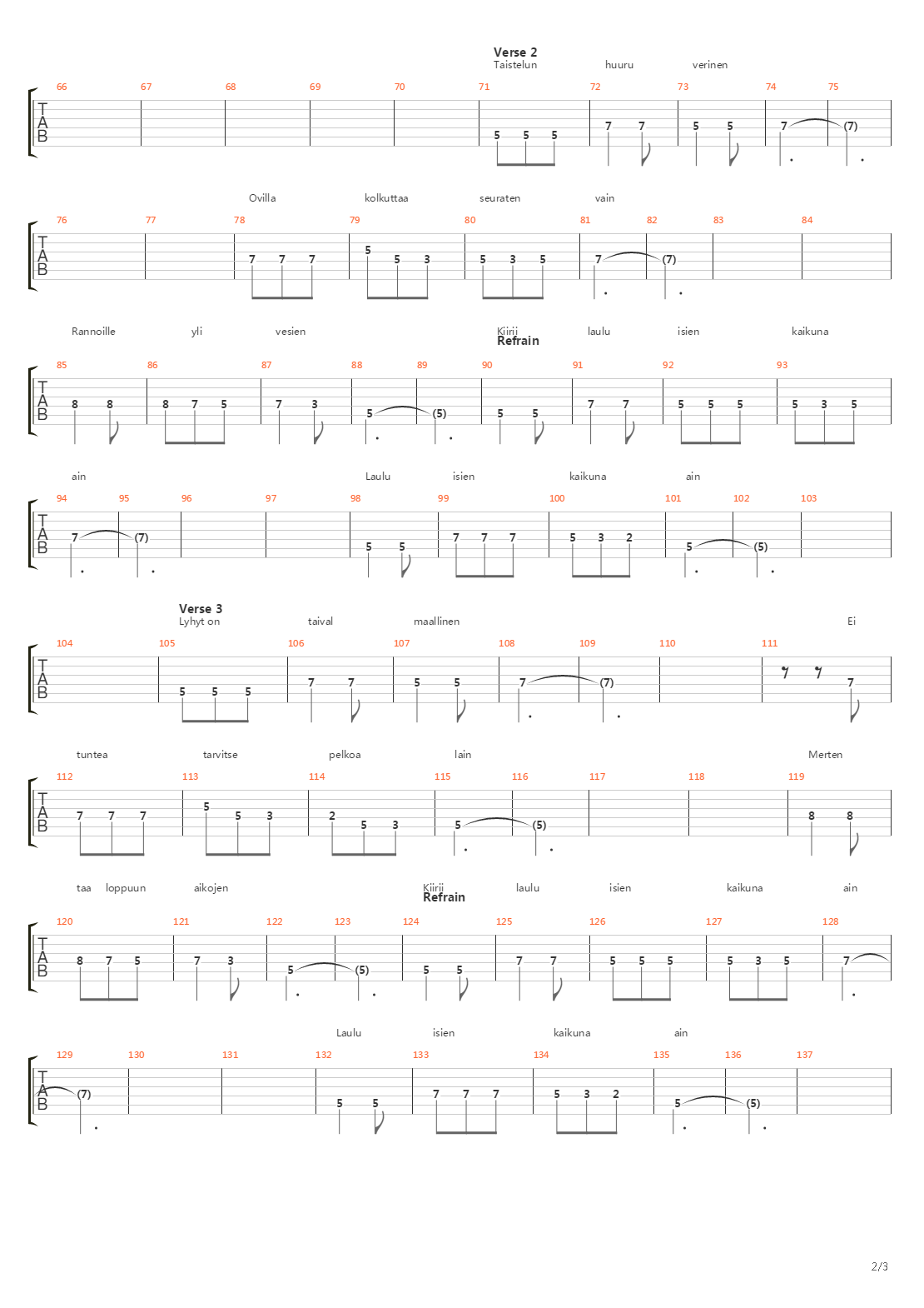 Kaiku吉他谱