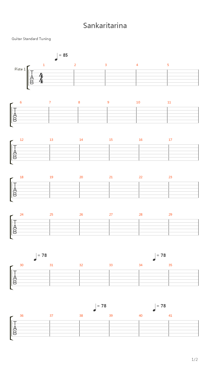 Sankaritarina吉他谱