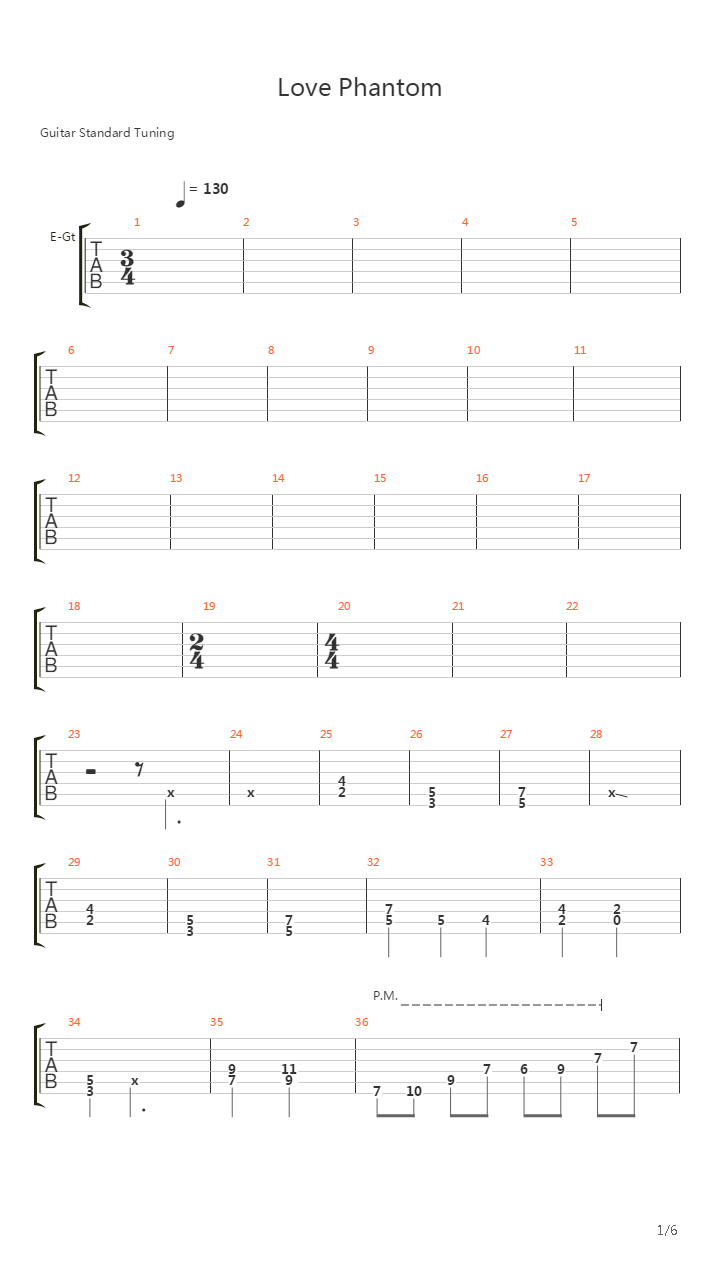 Love Phantom吉他谱