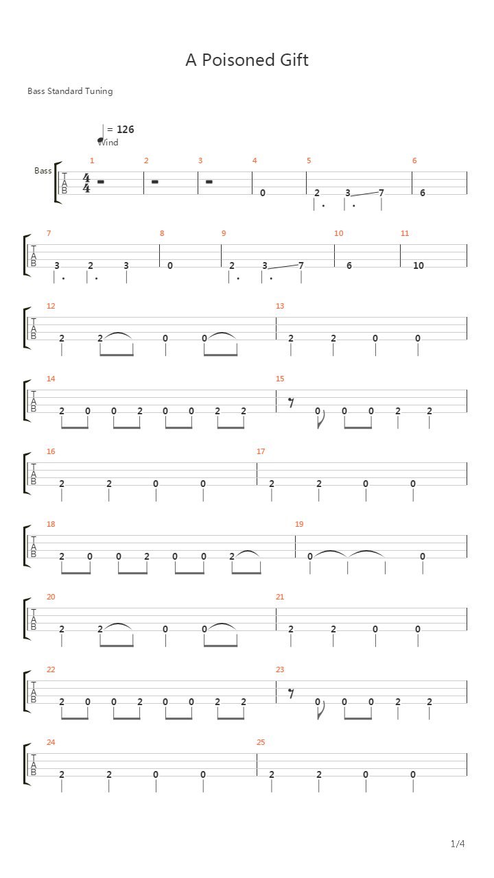 A Poisoned Gift吉他谱