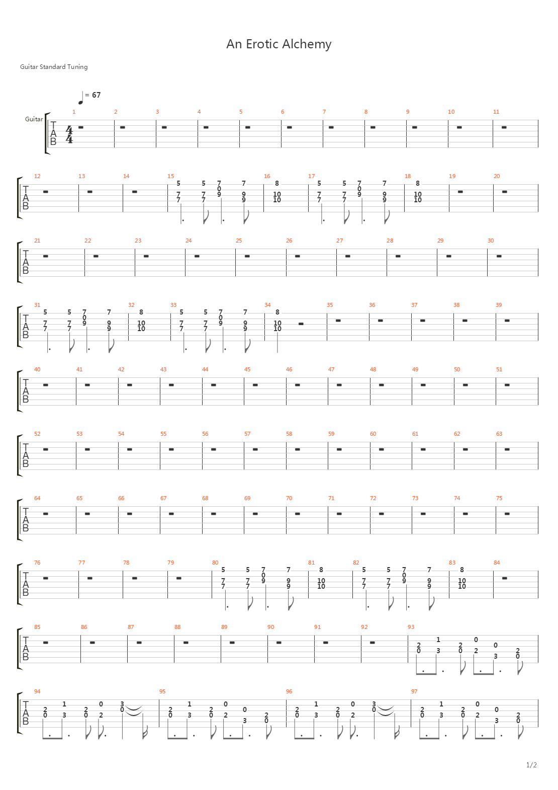 An Erotic Alchemy吉他谱