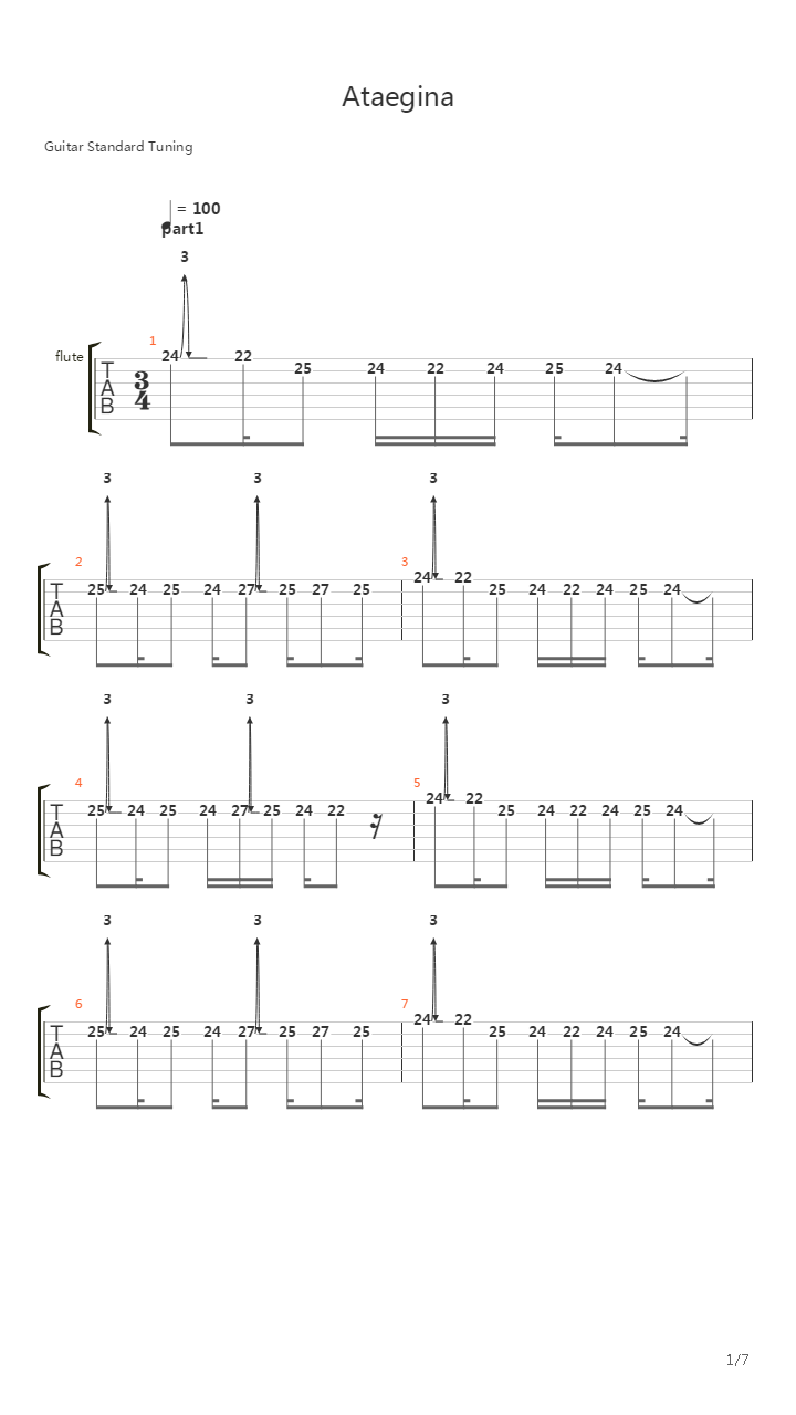 Ataegina吉他谱
