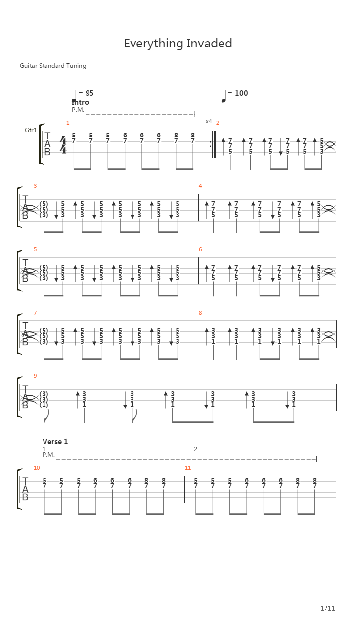 Everything Invaded吉他谱