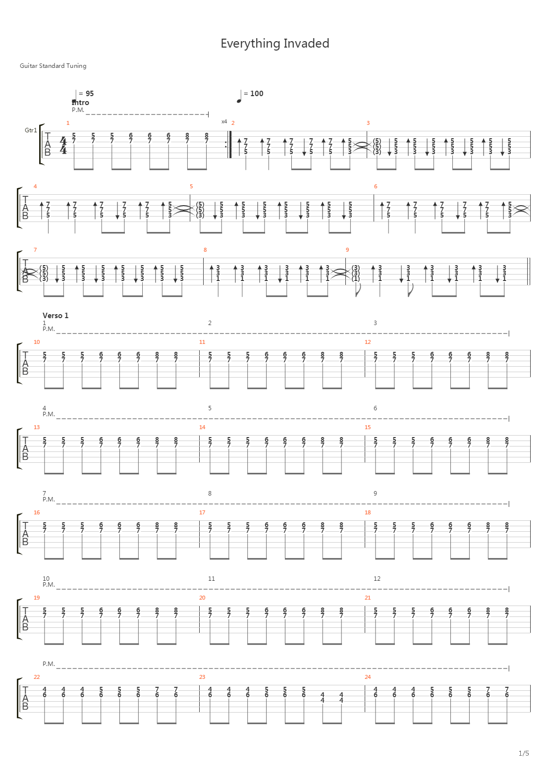 Everything Invaded吉他谱