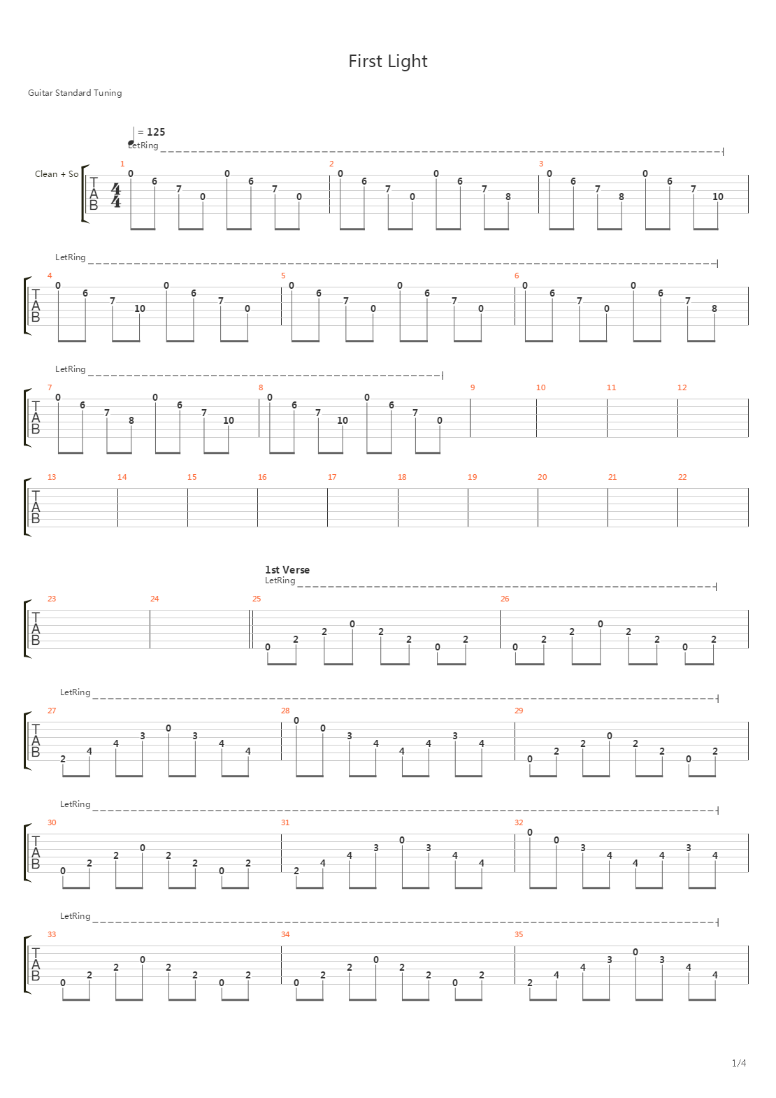 First Light吉他谱