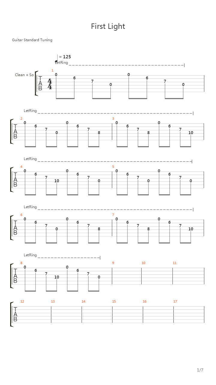 First Light吉他谱