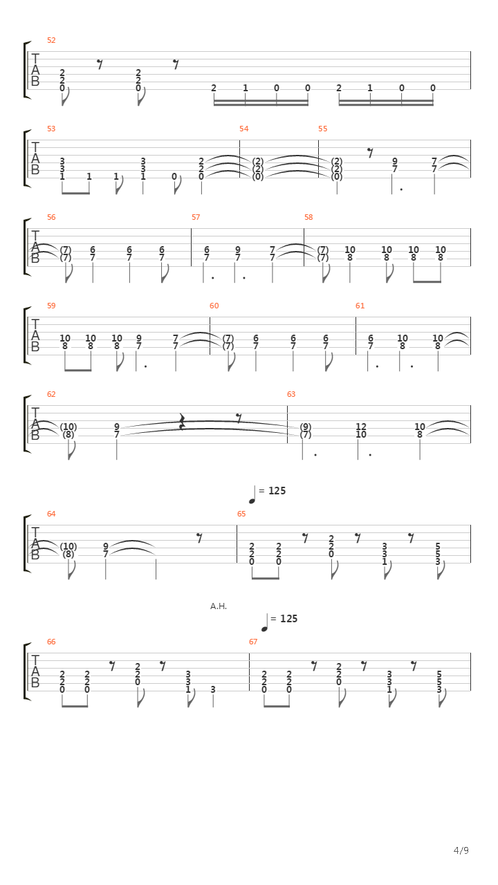 In And Above Men吉他谱