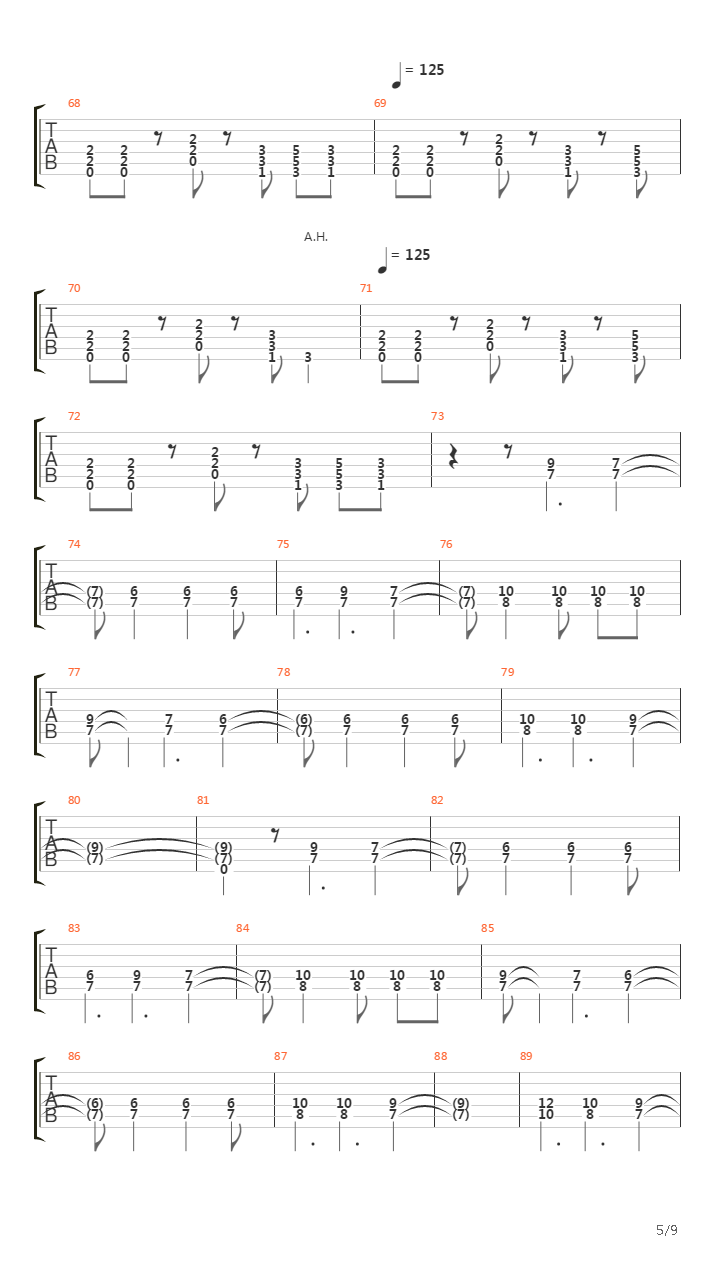 In And Above Men吉他谱