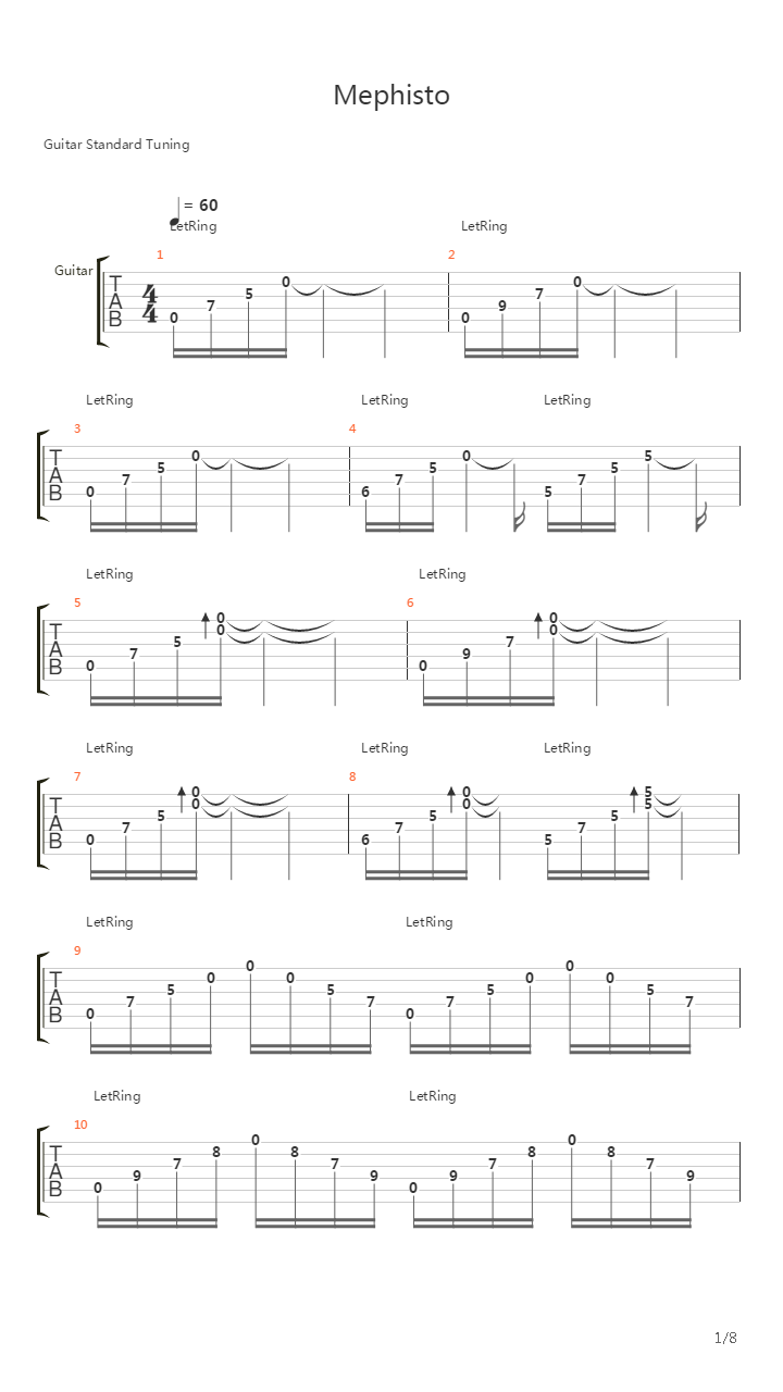 Mephisto吉他谱