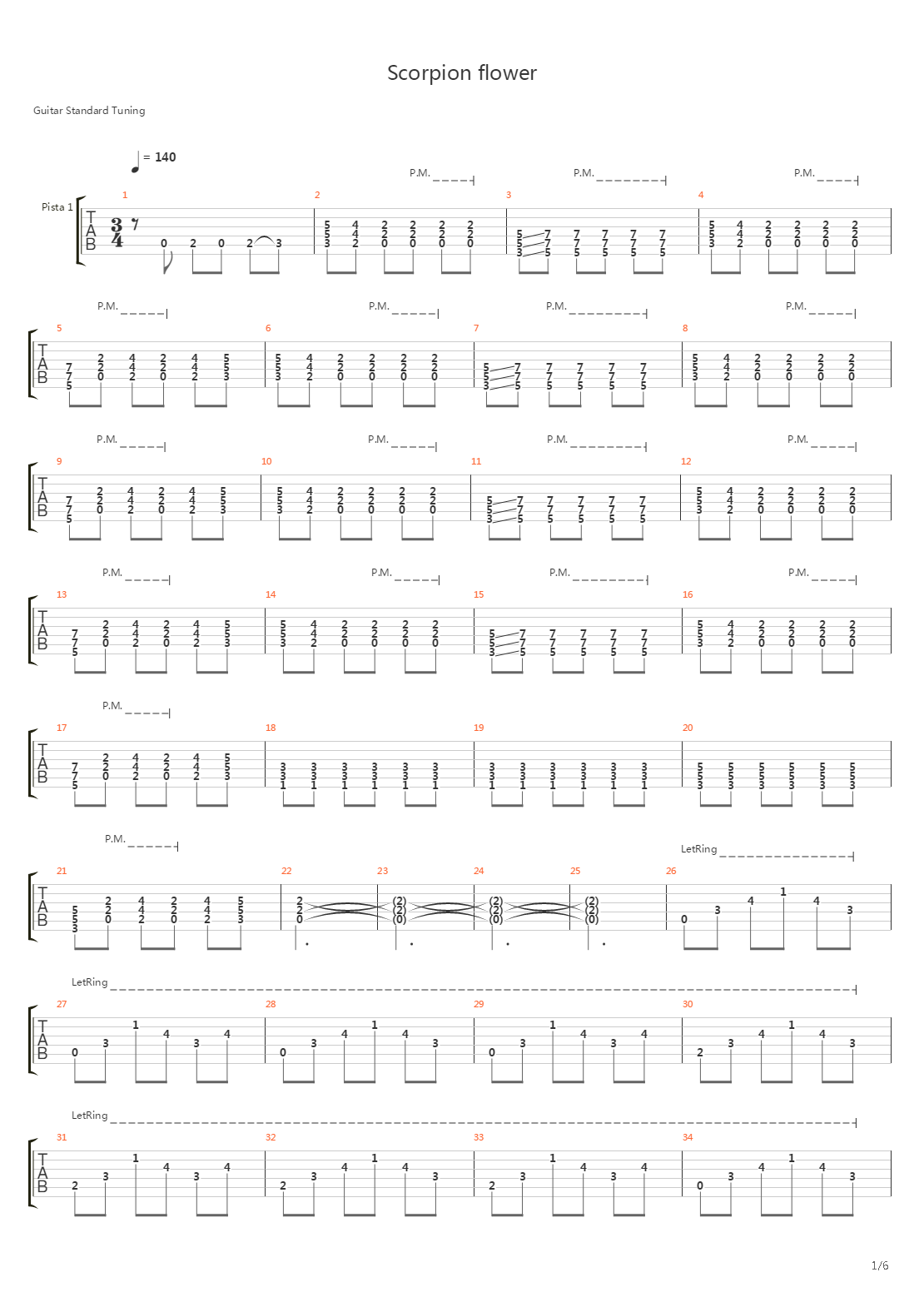 Scorpion Flower吉他谱