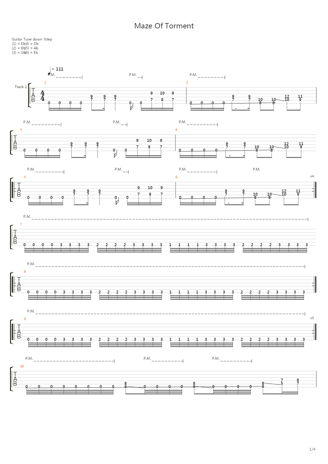 Maze Of Torment吉他谱