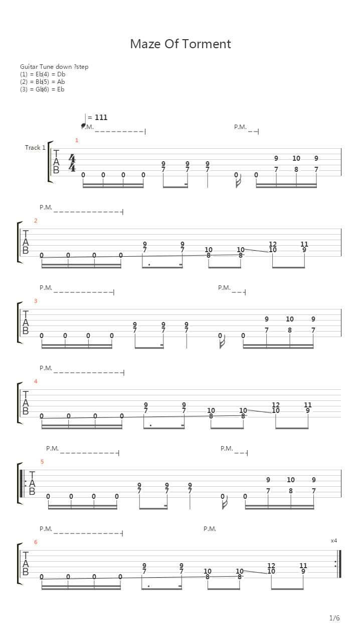 Maze Of Torment吉他谱