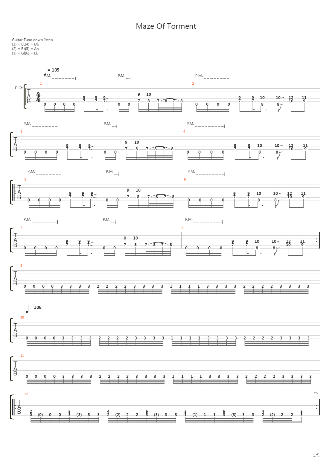 Maze Of Torment吉他谱