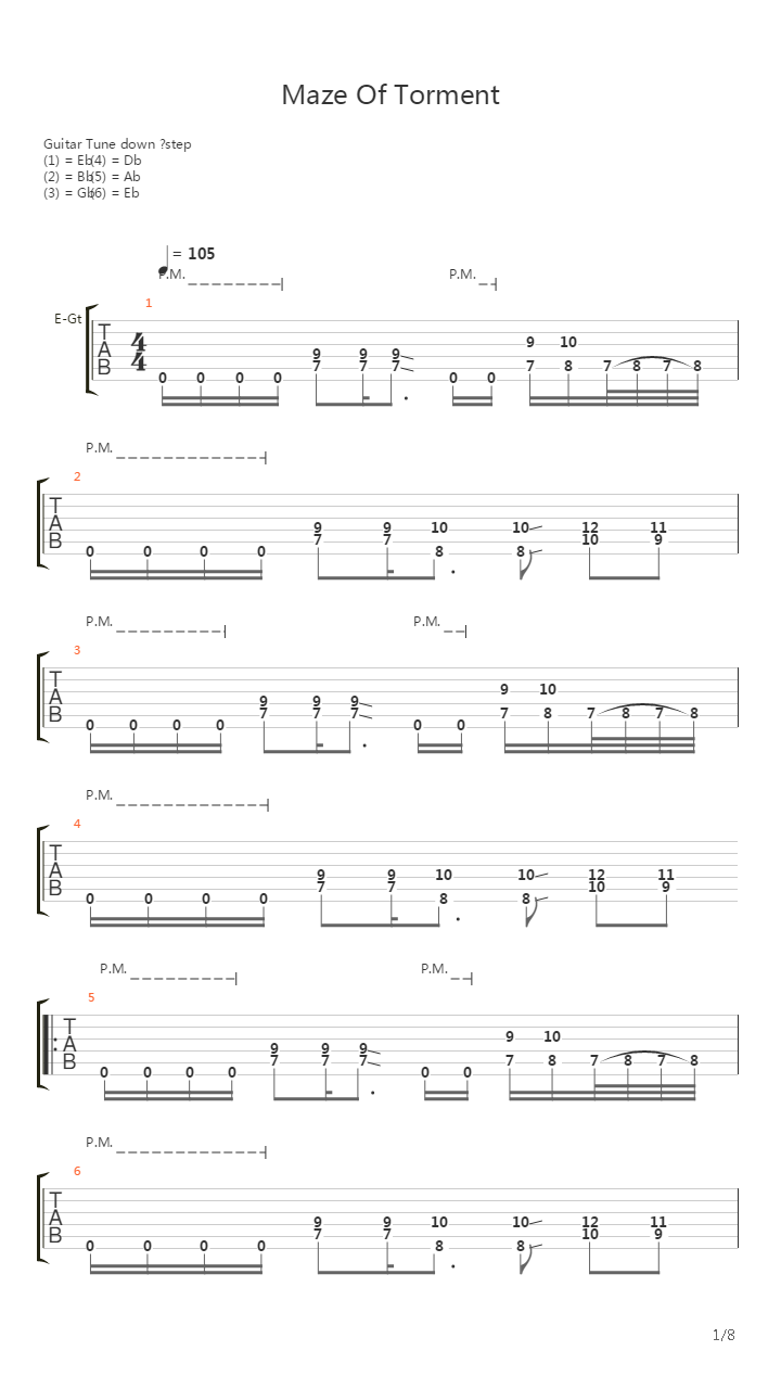 Maze Of Torment吉他谱