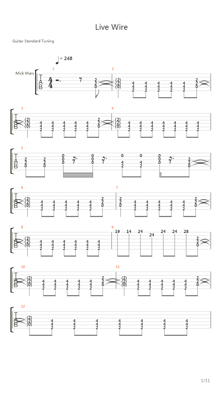 Wire吉他谱