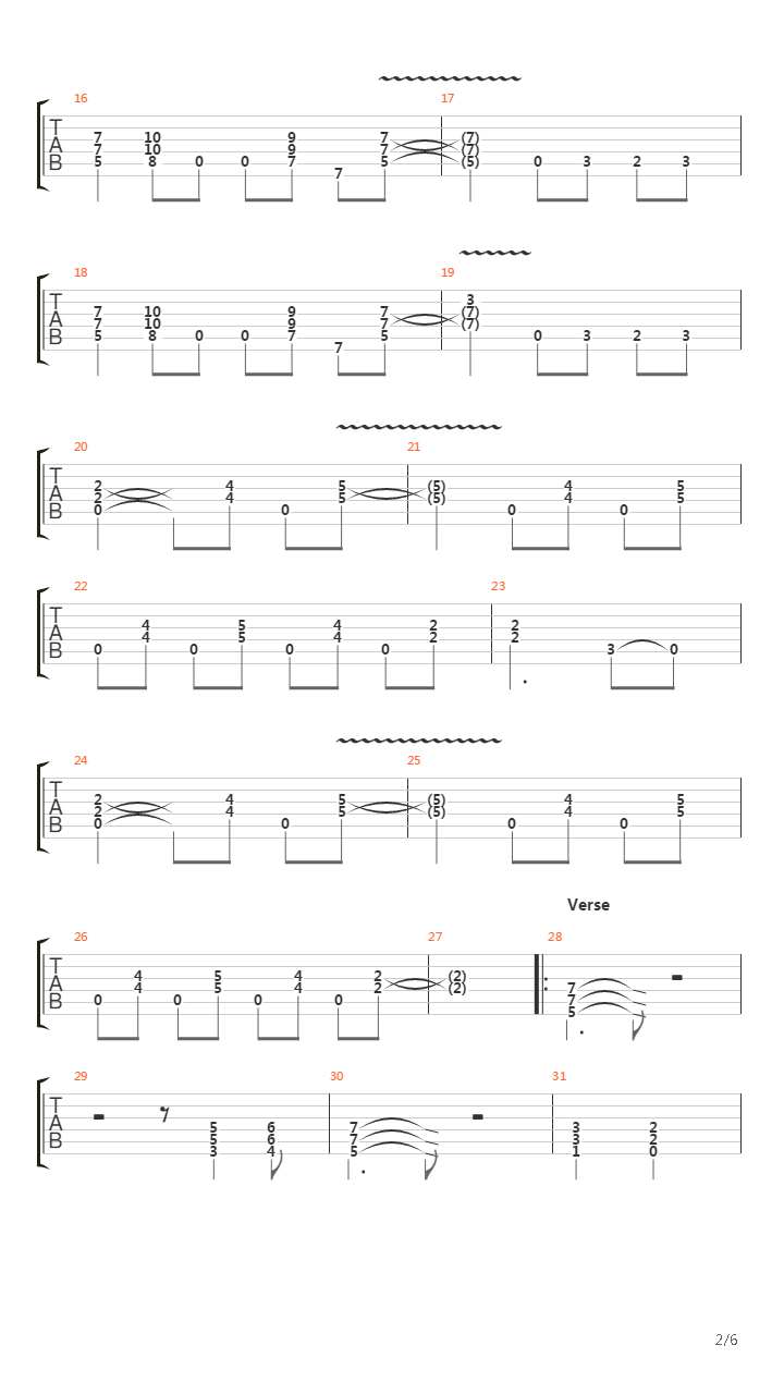 Bastard吉他谱