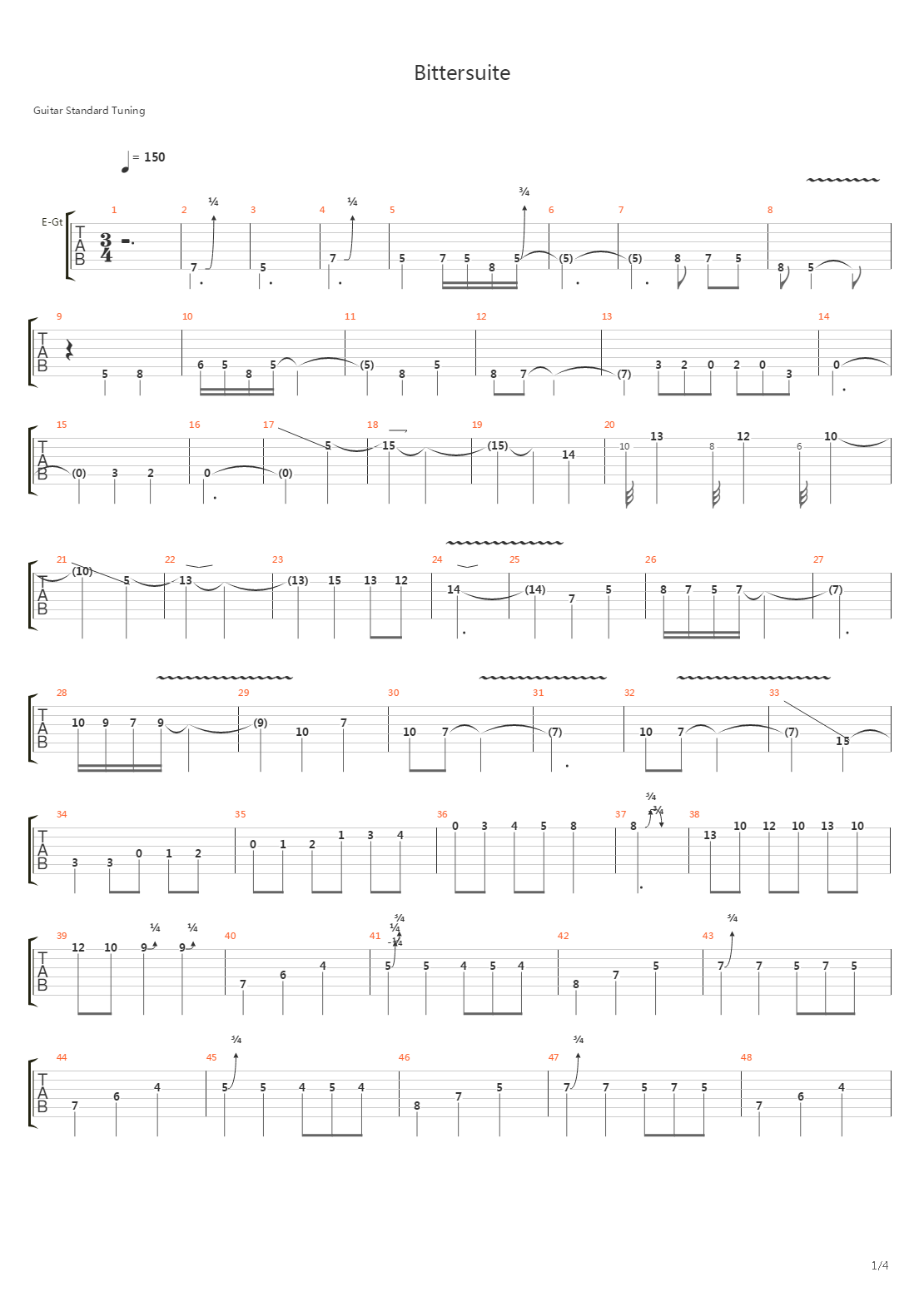 Bittersuite吉他谱