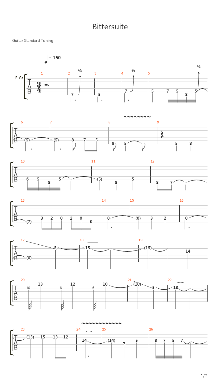 Bittersuite吉他谱