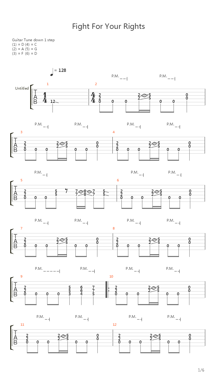 Fight For Your Rights吉他谱