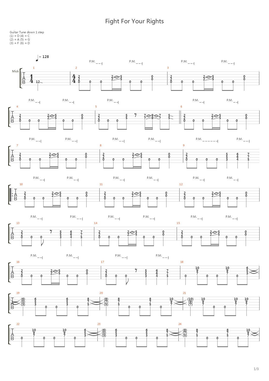 Fight For Your Rights吉他谱