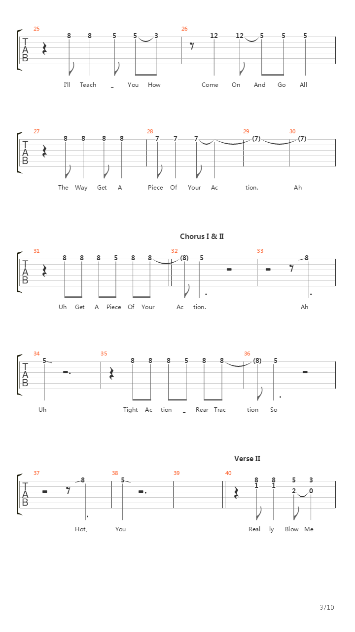 Piece Of Your Action吉他谱