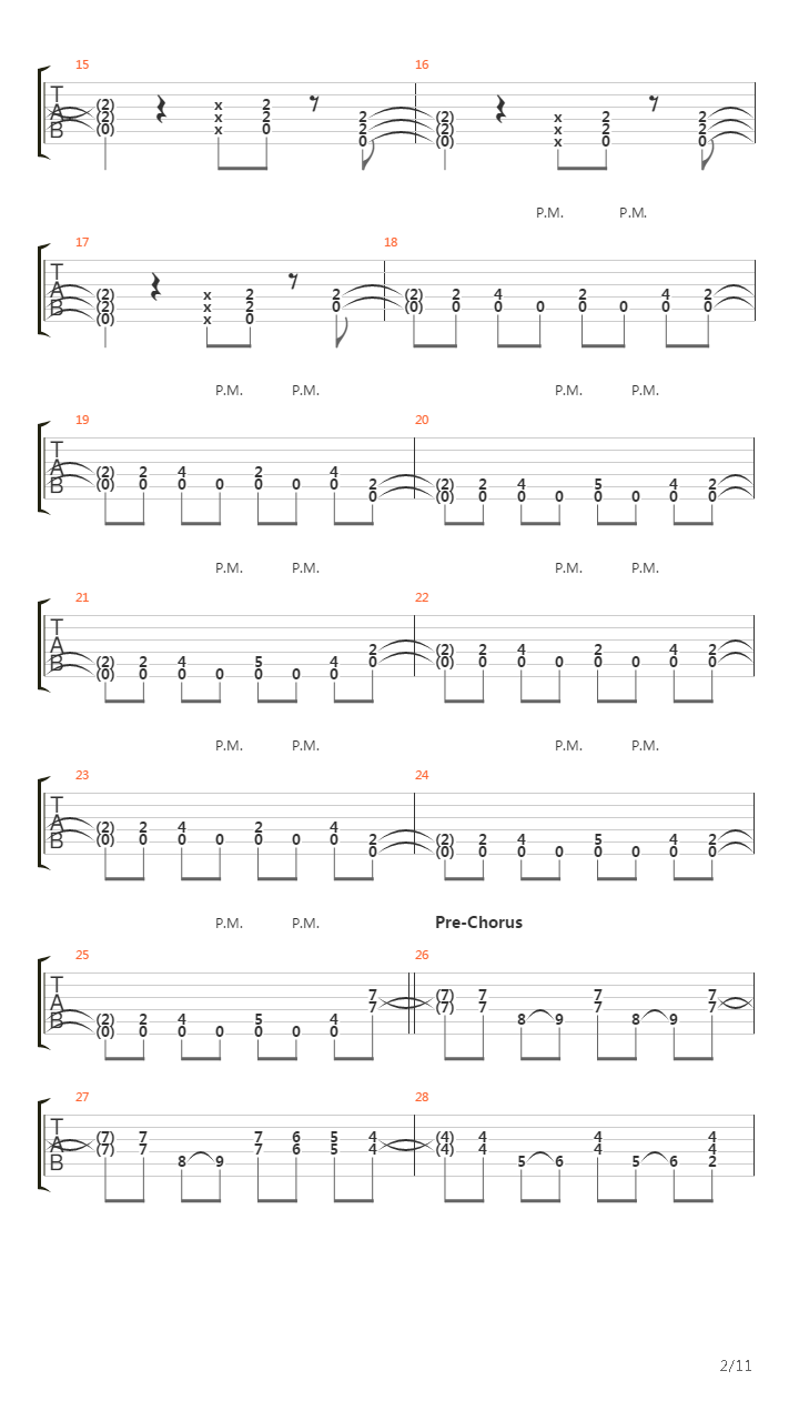 Same Old Situation吉他谱