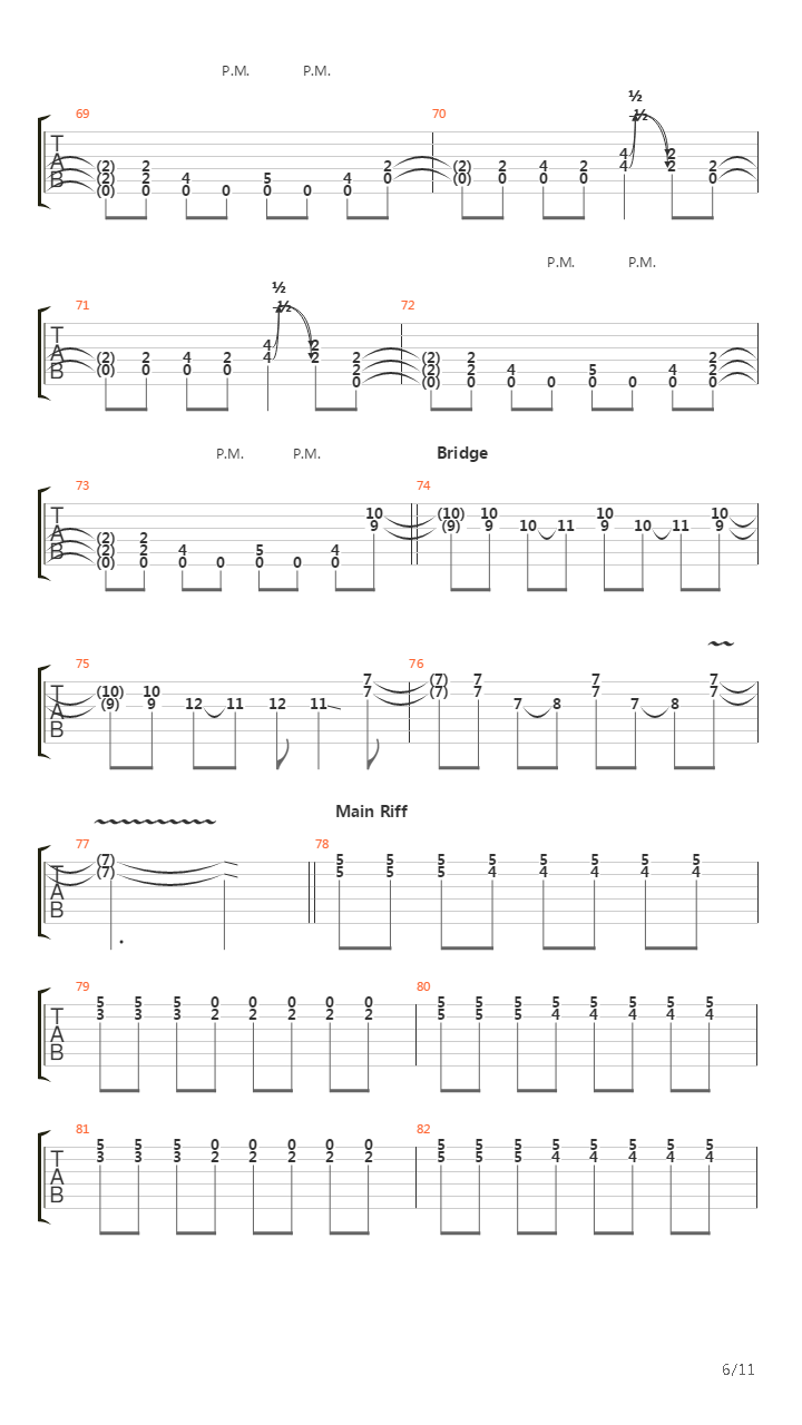 Same Old Situation吉他谱