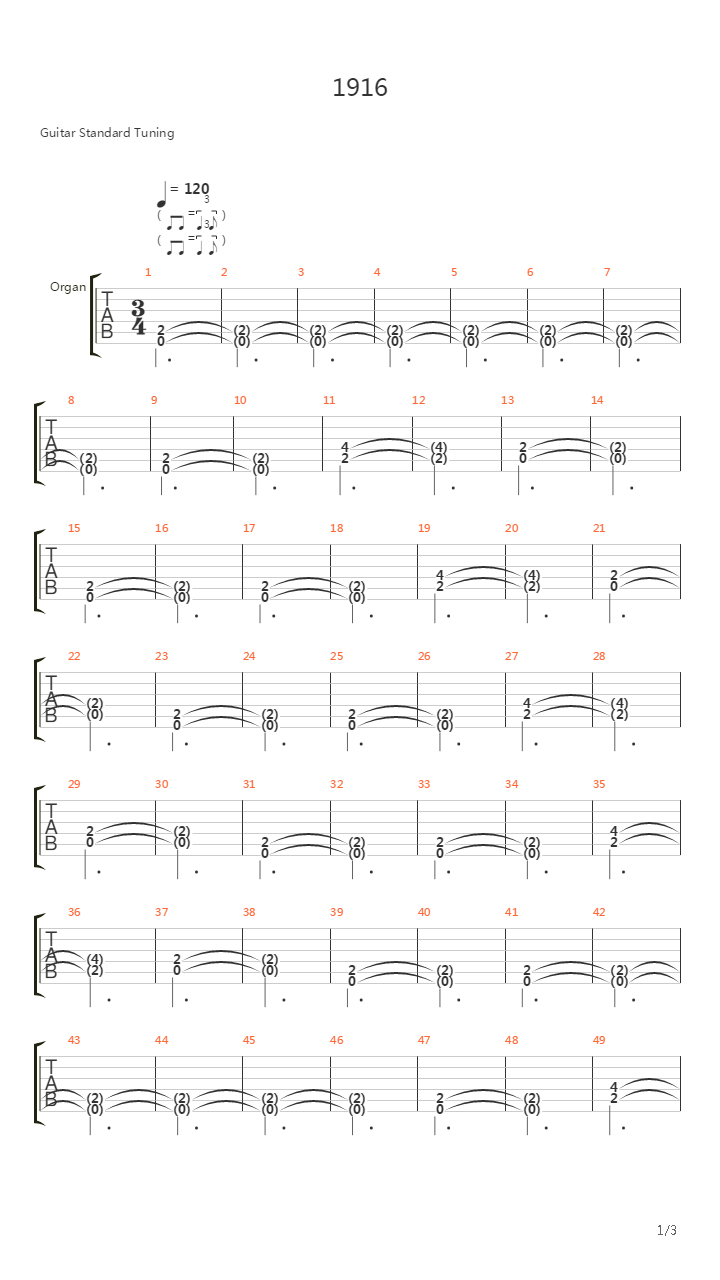 1916吉他谱