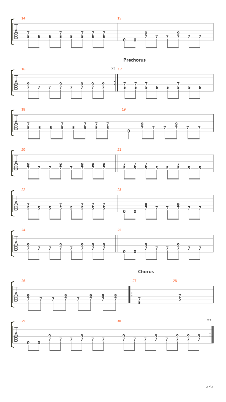 No Voices In The Sky吉他谱