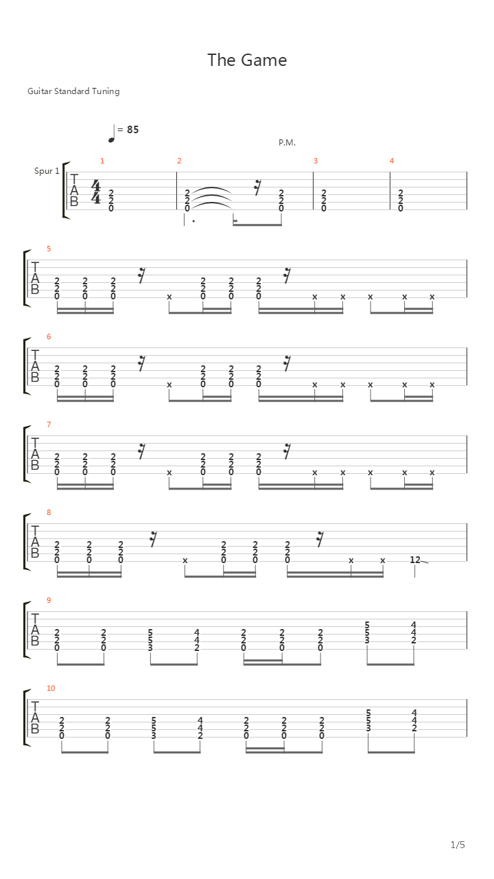 The Game吉他谱