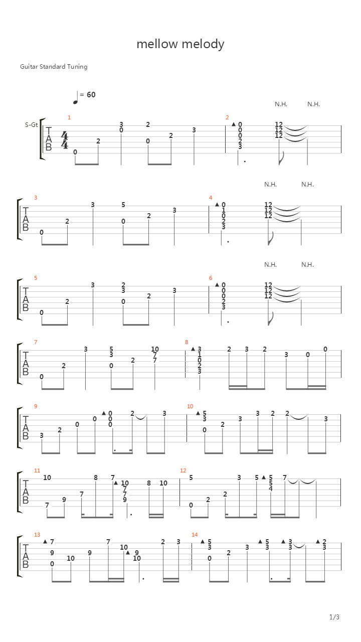 Sola ED - Mellow melody吉他谱