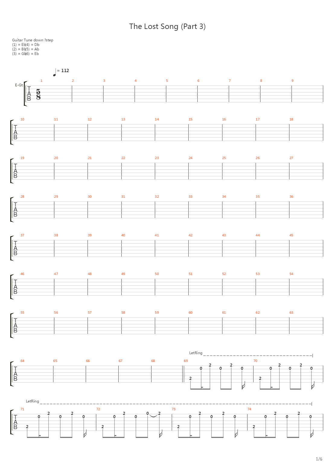 The Lost Song Part 3吉他谱