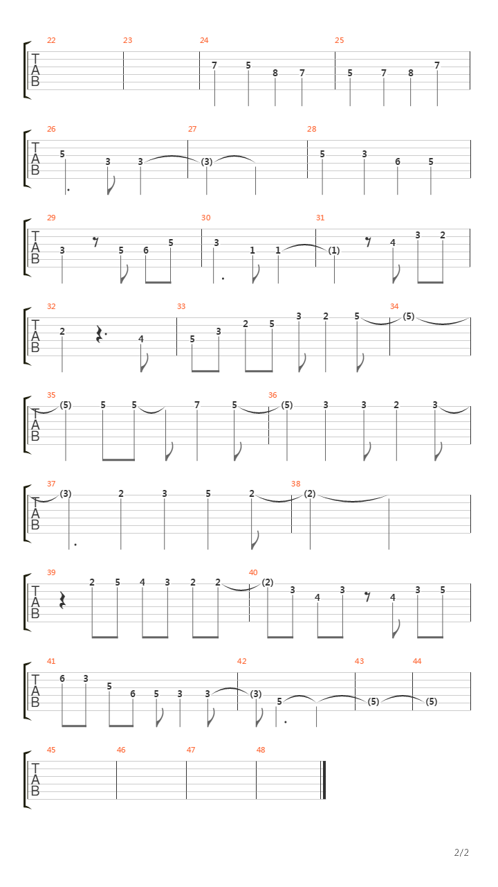 Wave吉他谱