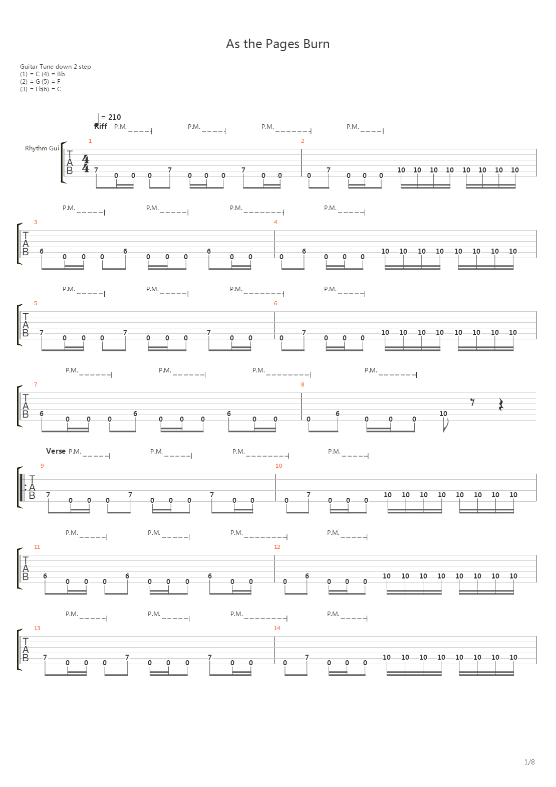 As The Pages Burn吉他谱