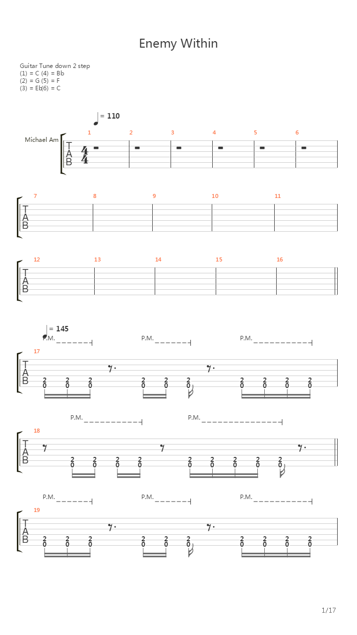 Enemy Within吉他谱