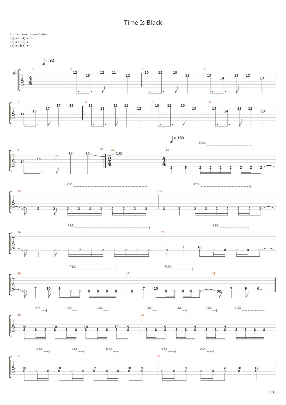Time Is Black吉他谱