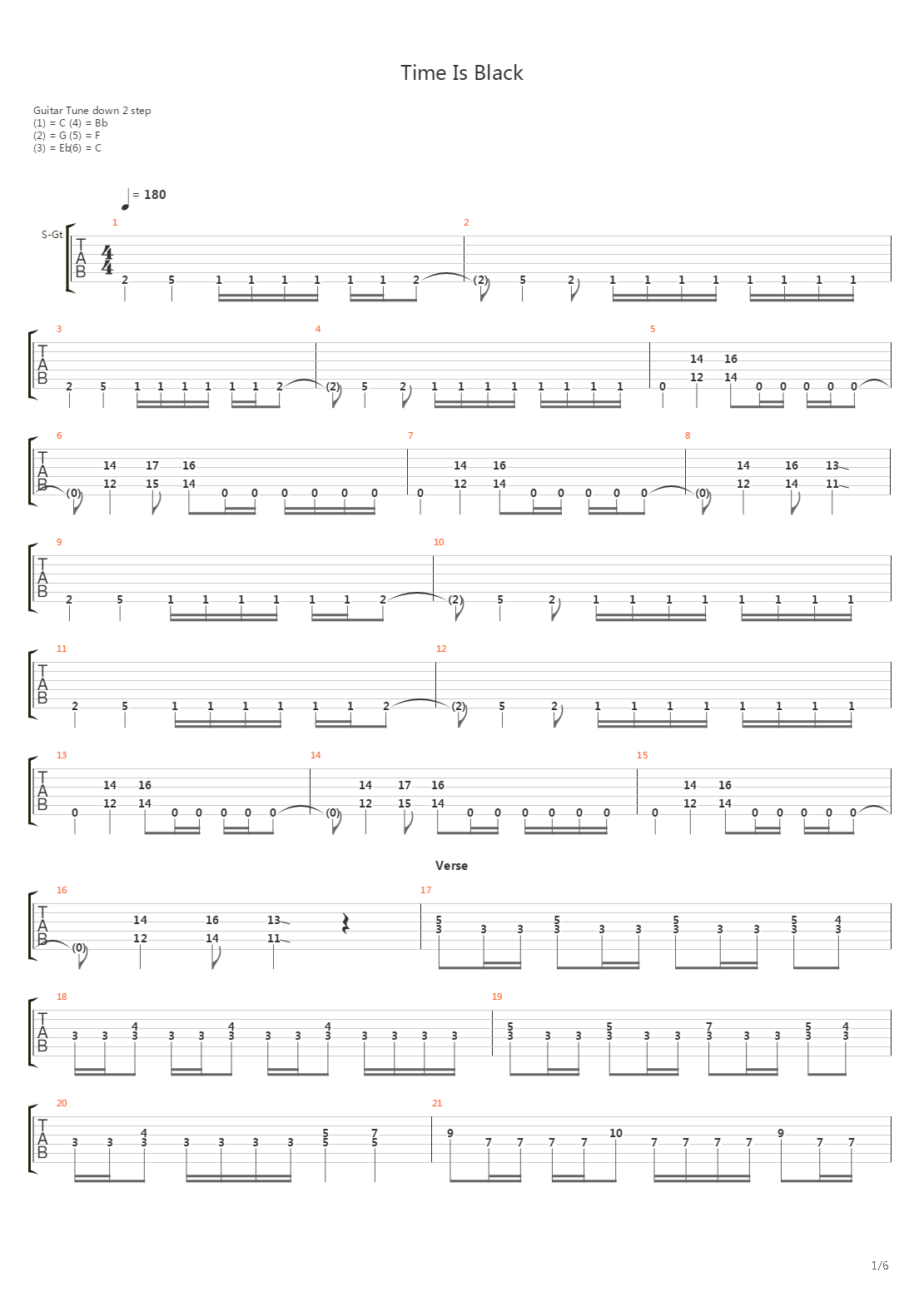 Time Is Black吉他谱