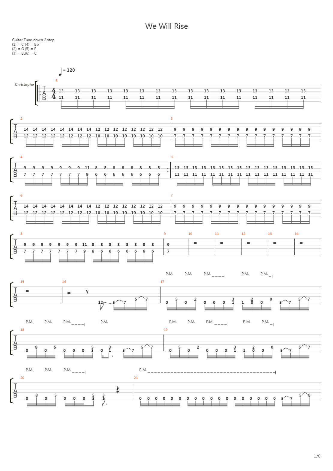 We Will Rise吉他谱