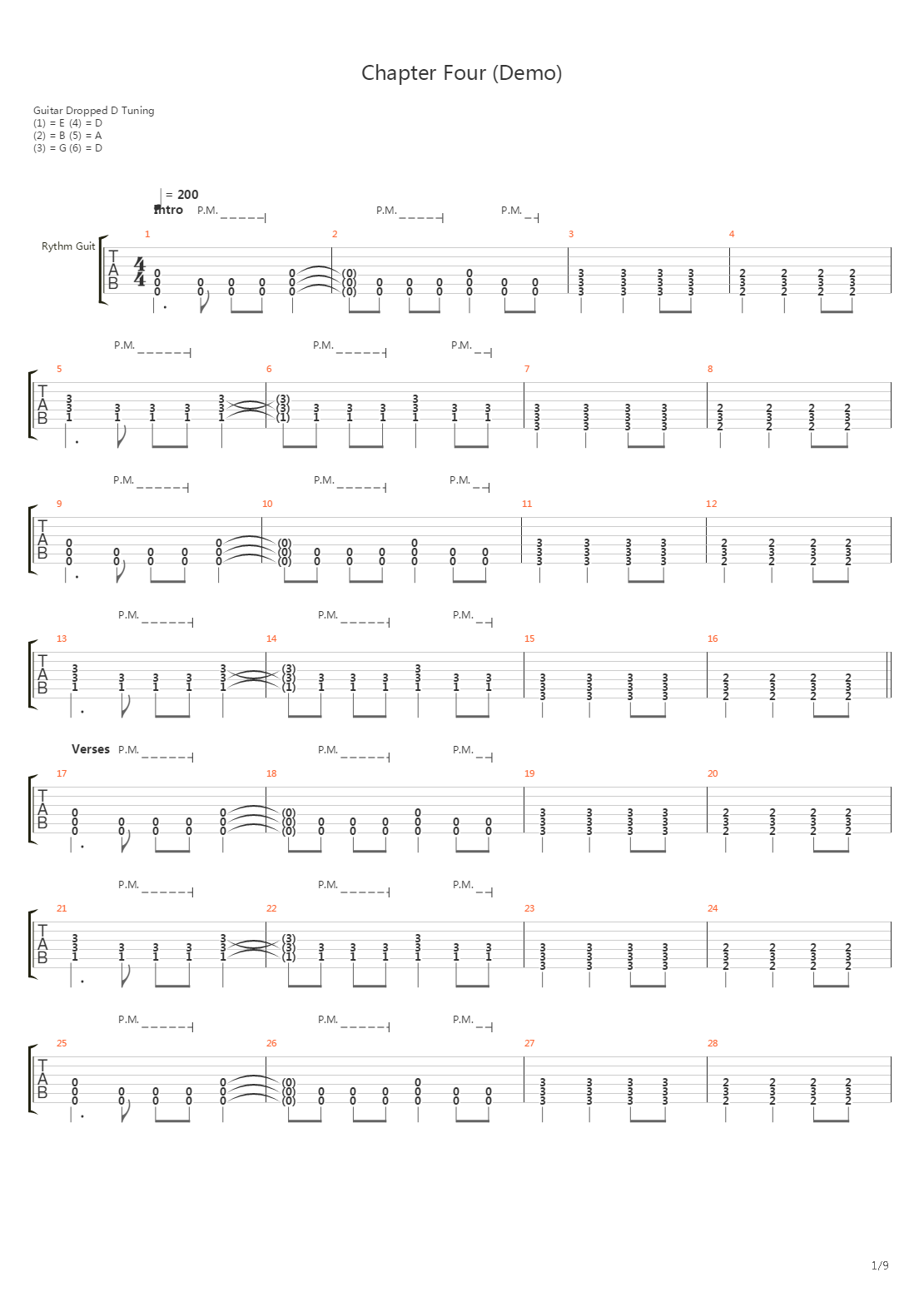 Chapter Four Demo吉他谱