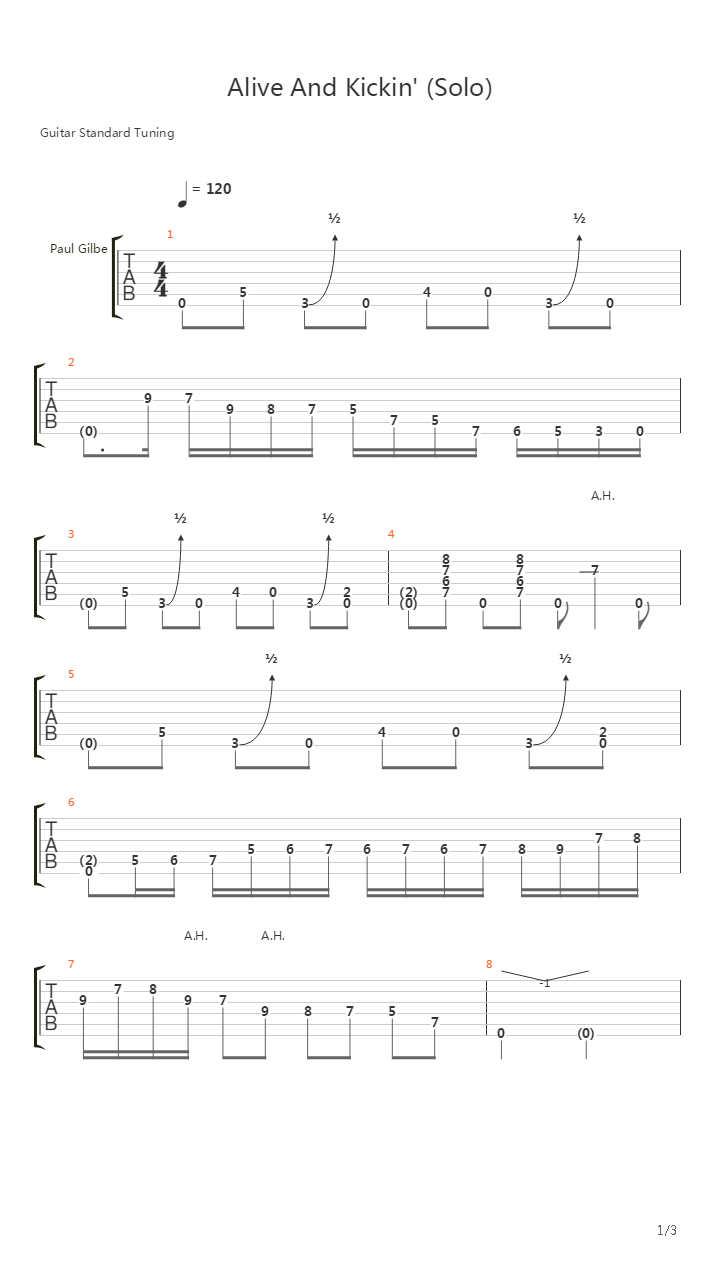 Alive And Kickin吉他谱