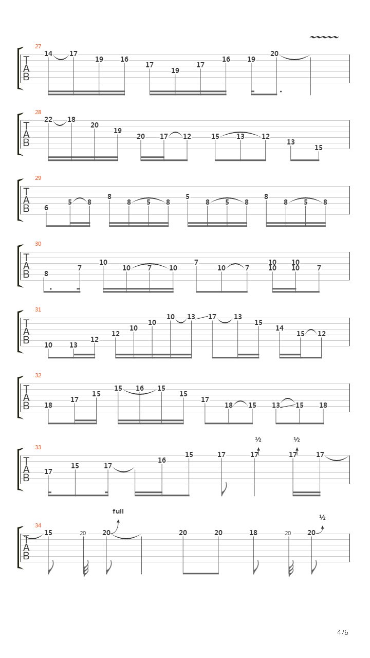 Burn吉他谱