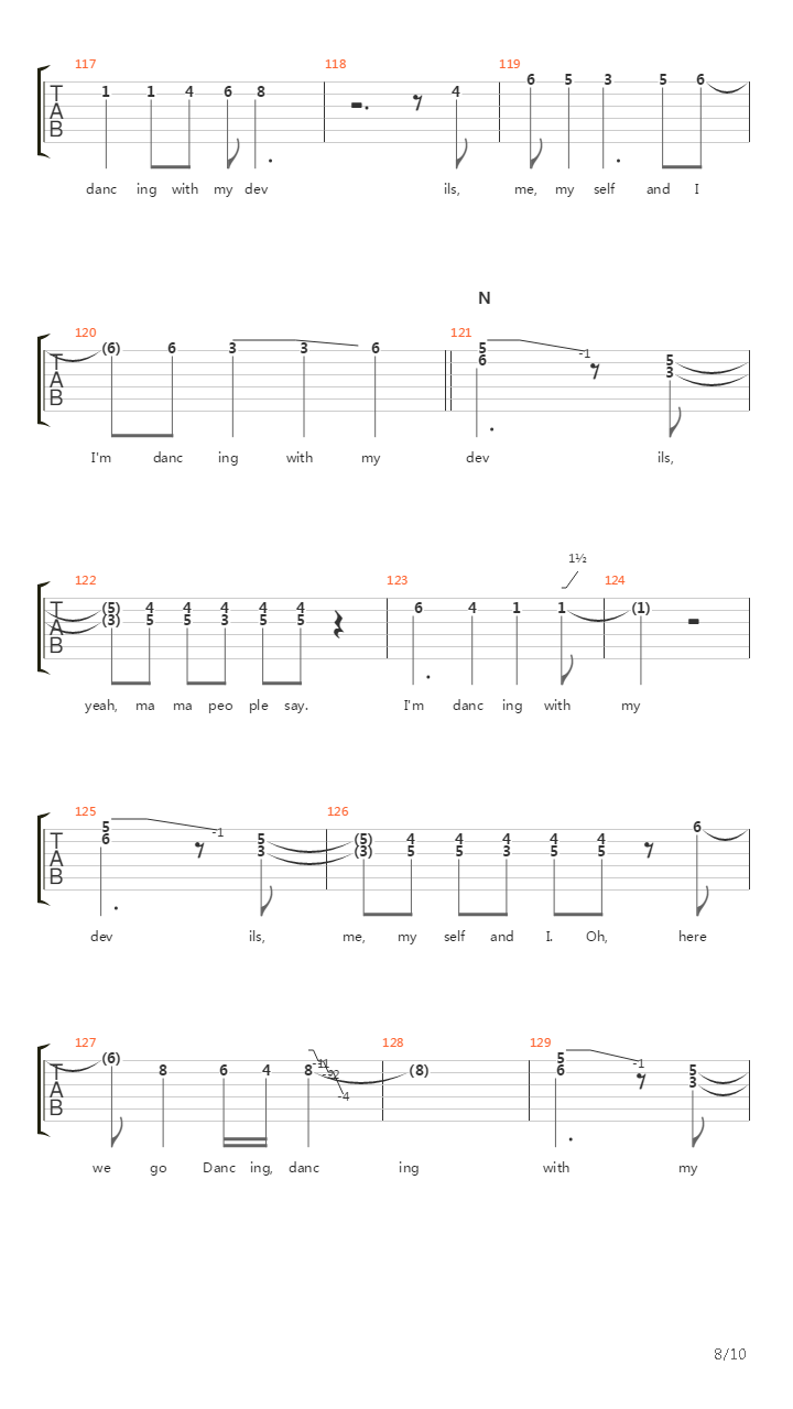 Dancing With My Devils吉他谱