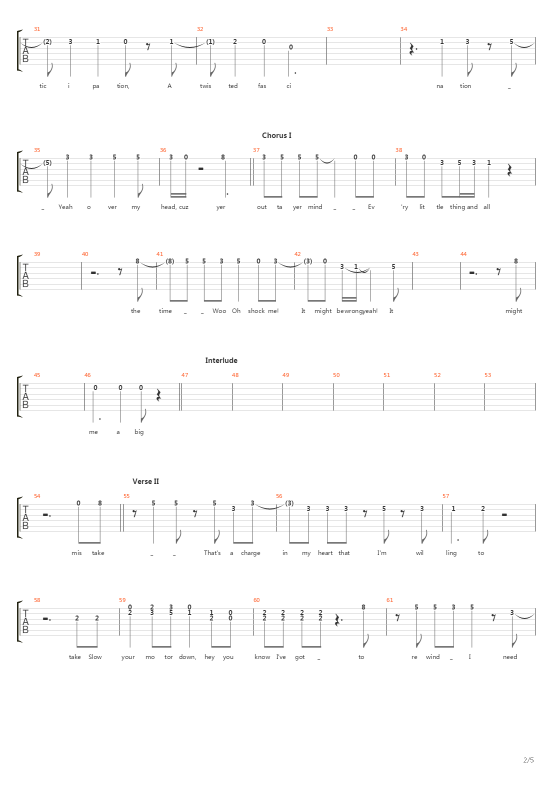 Electrified吉他谱